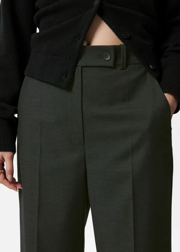 and Other Stories Cropped Tailored Trousers Grey Women Trousers