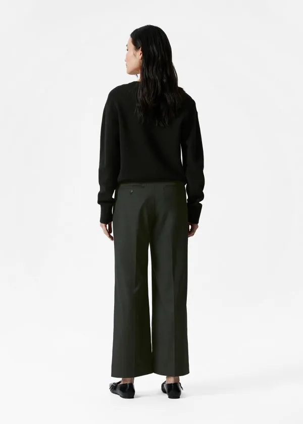 and Other Stories Cropped Tailored Trousers Grey Women Trousers