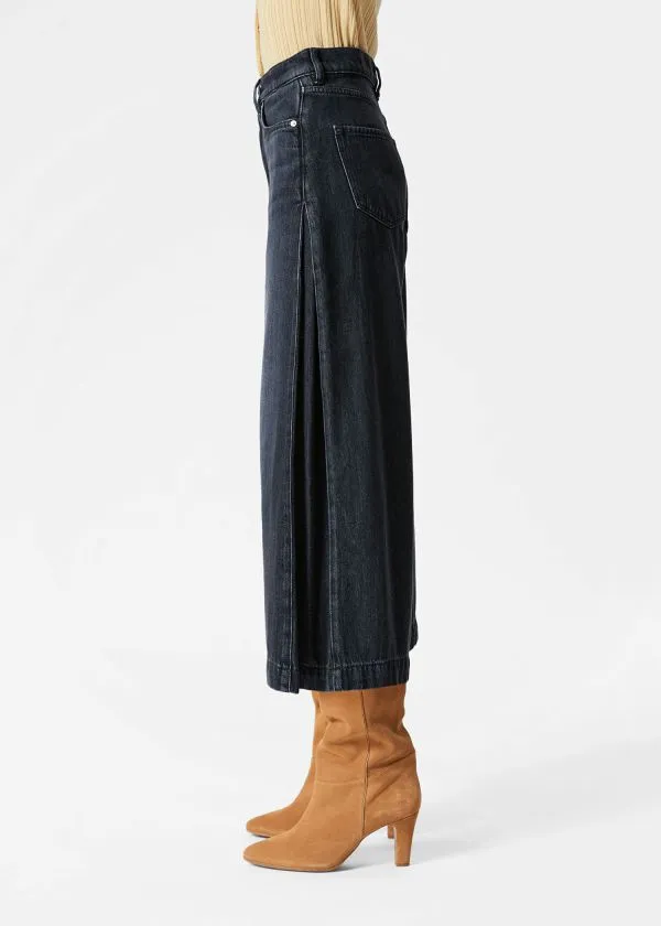 and Other Stories Cropped WideLeg Jeans Black Women Jeans