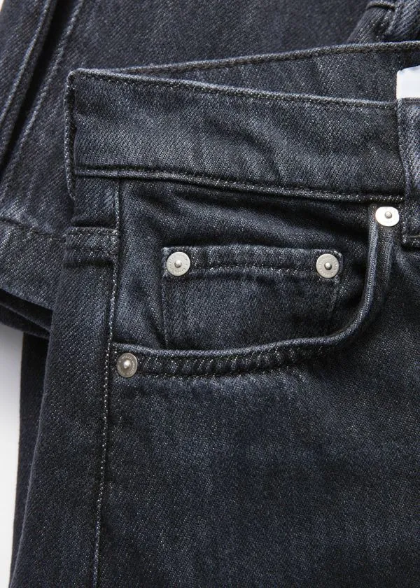 and Other Stories Cropped WideLeg Jeans Black Women Jeans