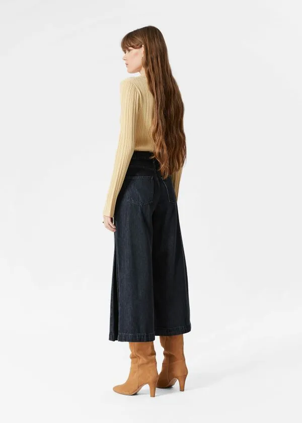 and Other Stories Cropped WideLeg Jeans Black Women Jeans