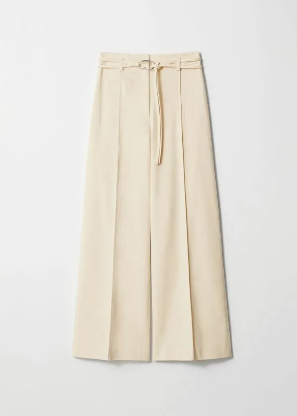 and Other Stories DecoBuckle Tailored Trousers Ecru Women Trousers and Other Stories DecoBuckle Tailored Trousers Ecru Women Trousers