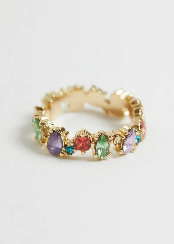 and Other Stories Delicate MultiColoured Gemstone Ring Multicolour Women Rings
