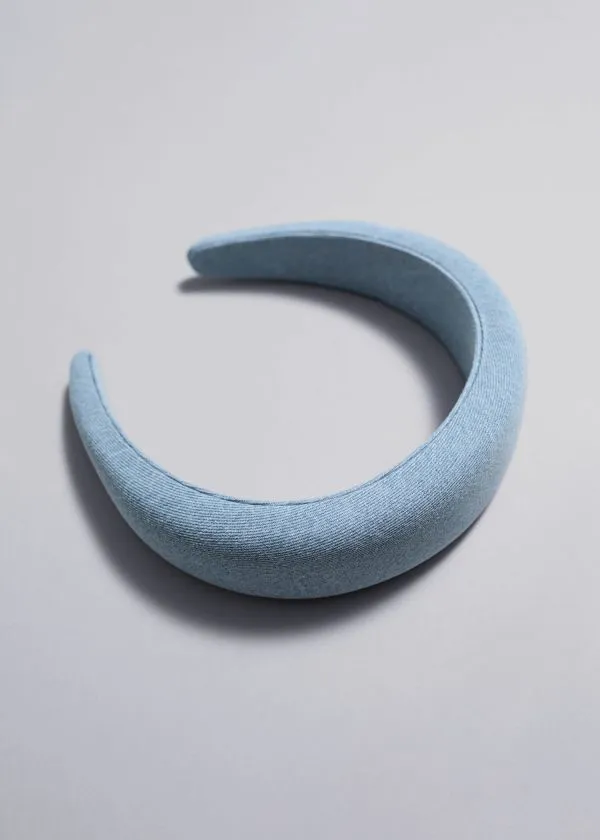 and Other Stories Denim Alice Band Blue Women Hair Accessories