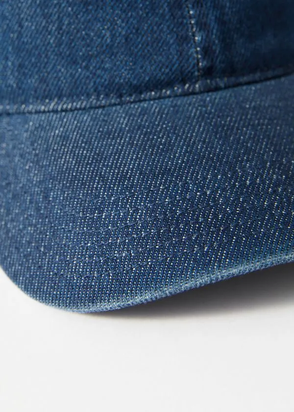 and Other Stories Denim Baseball Cap Indigo Women Headwear and Other Stories Denim Baseball Cap Indigo Women Headwear