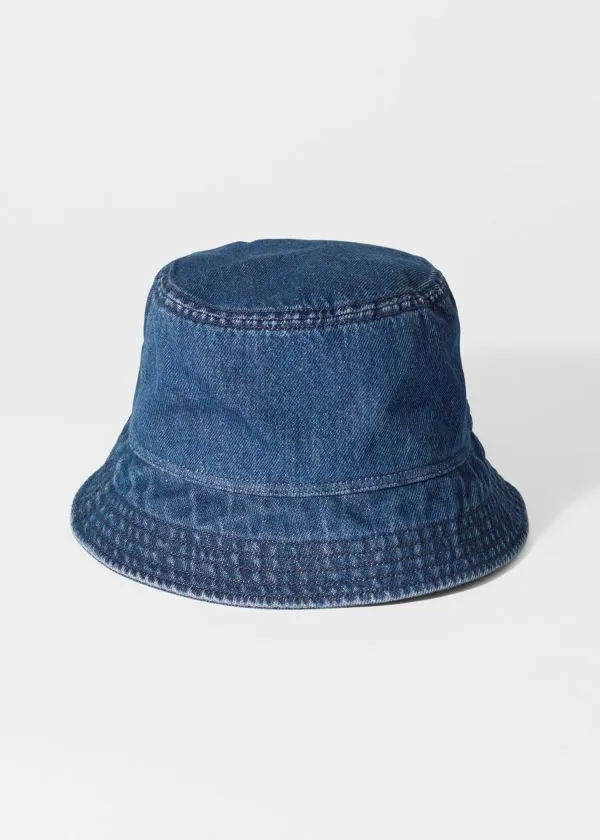 and Other Stories Denim Bucket Hat Indigo Women Headwear
