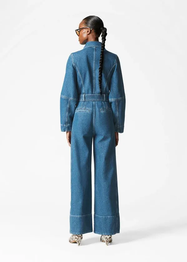 and Other Stories Denim Jumpsuit Mid Blue Women Jeans