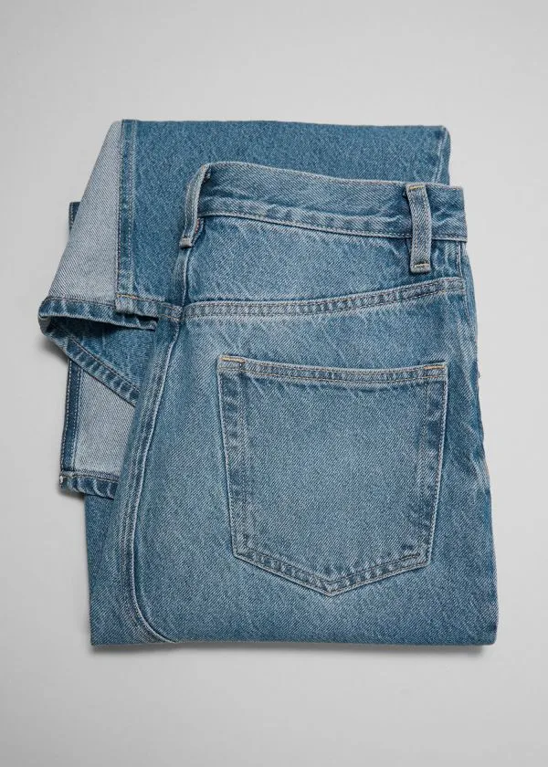 and Other Stories Denim Midi Skirt Mid Blue Women Skirts