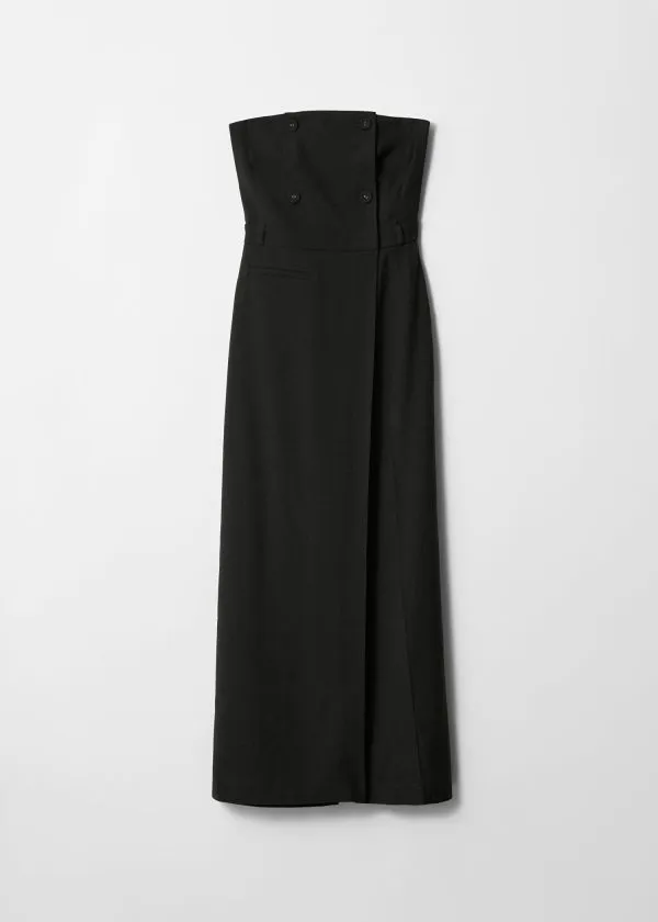 and Other Stories DoubleBreasted Bustier Jumpsuit Black Women Trousers
