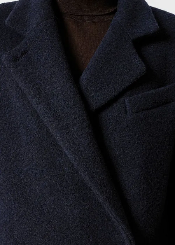 and Other Stories DoubleBreasted Wool Coat Navy Women Jackets and Coats