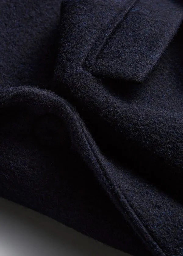 and Other Stories DoubleBreasted Wool Coat Navy Women Jackets and Coats