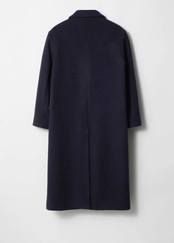 and Other Stories DoubleBreasted Wool Coat Navy Women Jackets and Coats