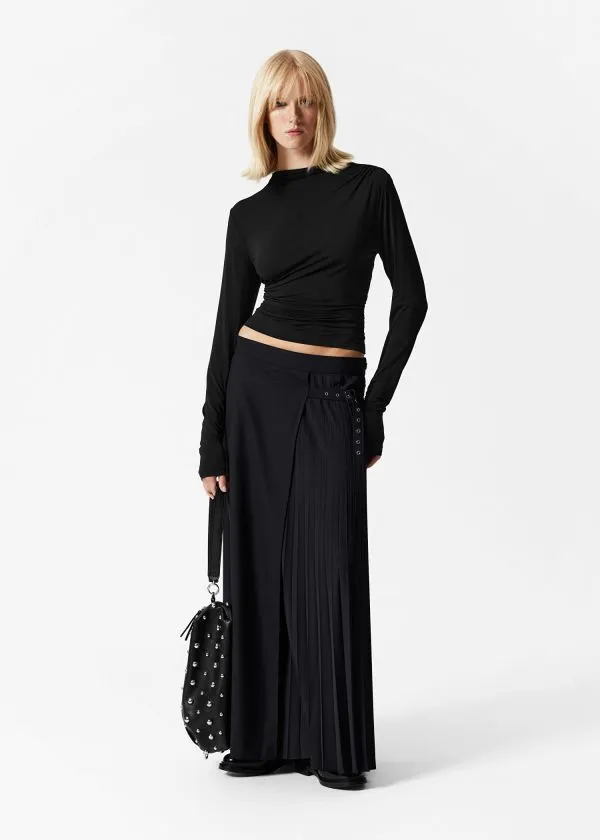and Other Stories Draped Top Black Women Tops and Tshirts
