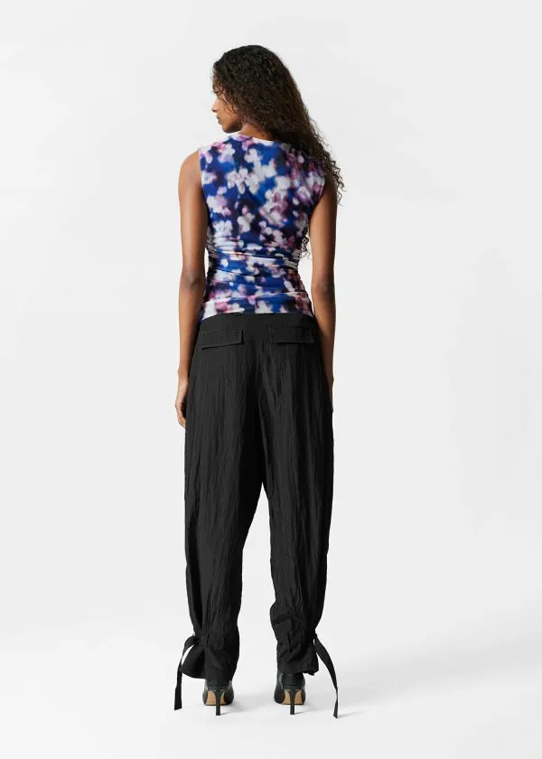 and Other Stories Draped Top Blue Pattern Women Tops and Tshirts