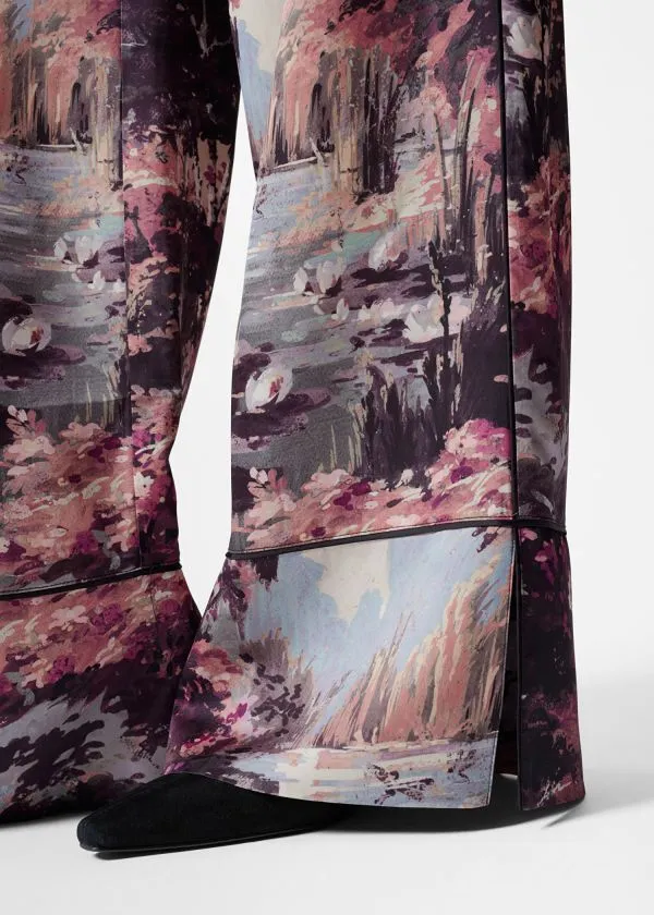 and Other Stories Drawstring PyjamaStyle Trousers Purple Floral Women Sets and Suits
