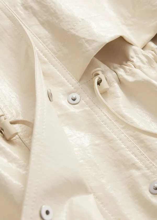 and Other Stories Drawstring Raincoat Beige Women Jackets and Coats