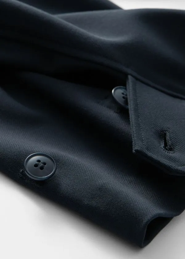 and Other Stories Drawstring Trousers Navy Women Trousers