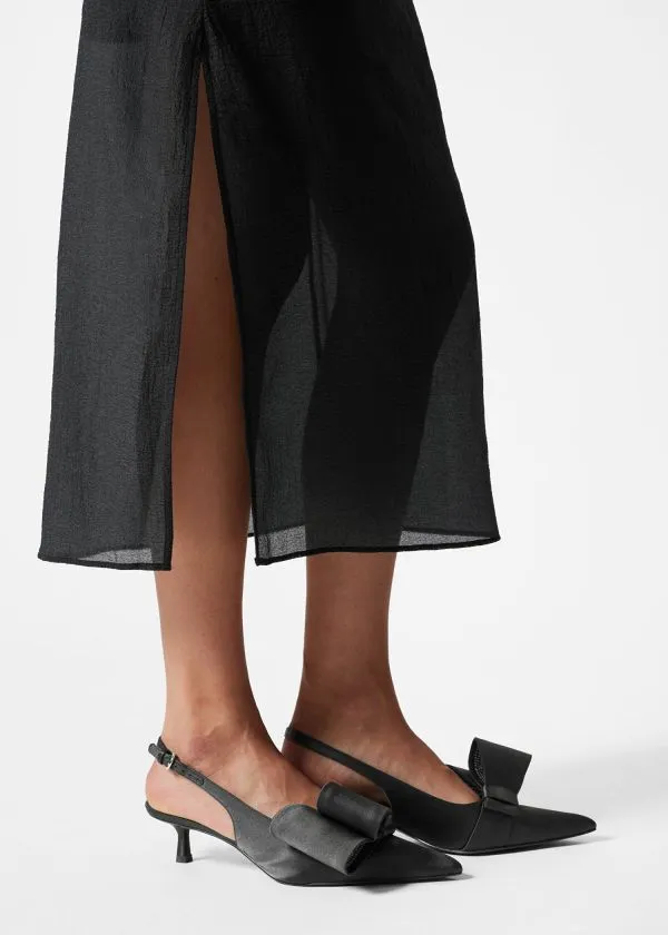 and Other Stories Embellished Sheer Midi Skirt Black Women Sets and Suits
