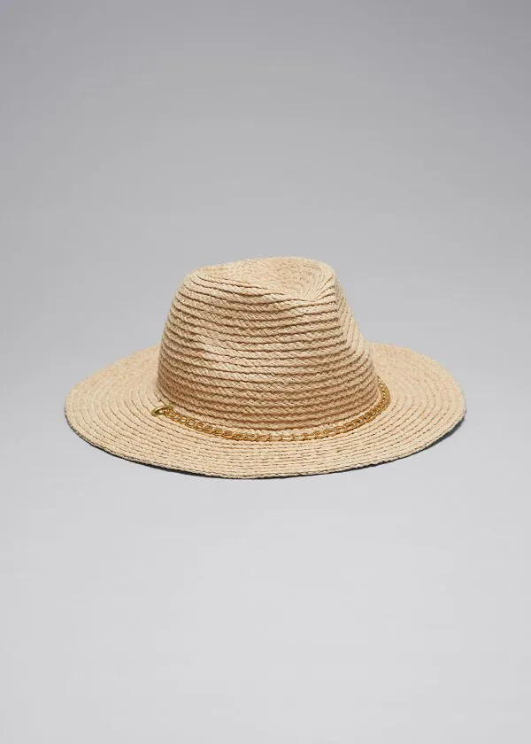 and Other Stories Embellished Straw Hat Straw Women Headwear