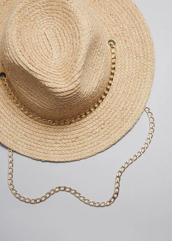 and Other Stories Embellished Straw Hat Straw Women Headwear and Other Stories Embellished Straw Hat Straw Women Headwear