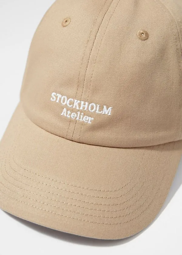 and Other Stories Embroidered Baseball Cap Beige Women Headwear and Other Stories Embroidered Baseball Cap Beige Women Headwear