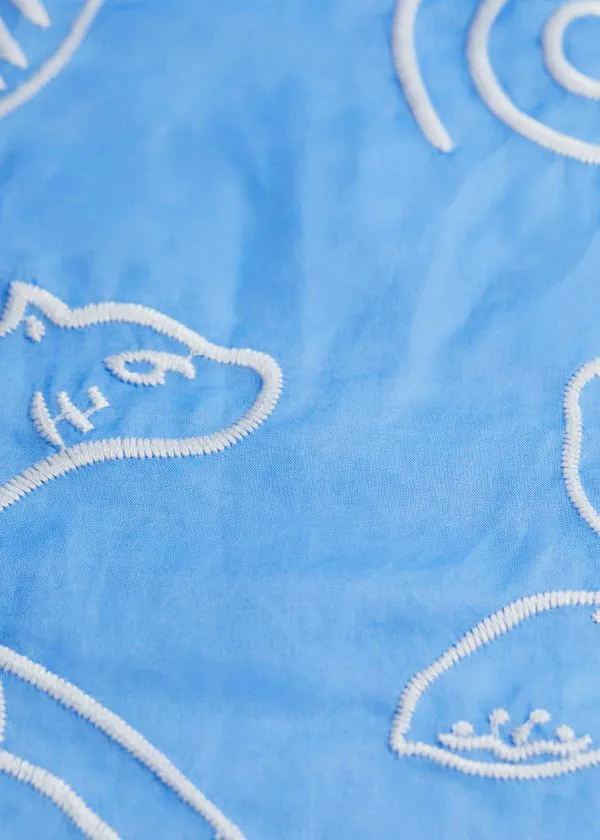and Other Stories Embroidered CottonVoile Scarf Light Blue Women Scarves and Other Stories Embroidered CottonVoile Scarf Light Blue Women Scarves