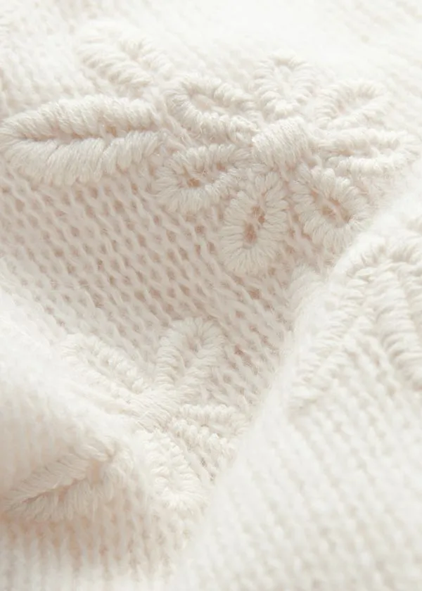 and Other Stories Embroidered MohairBlend Sweater White Women Knitwear
