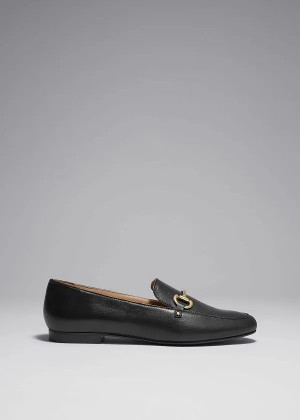 and Other Stories Equestrian Buckle Loafers Black Women Loafers