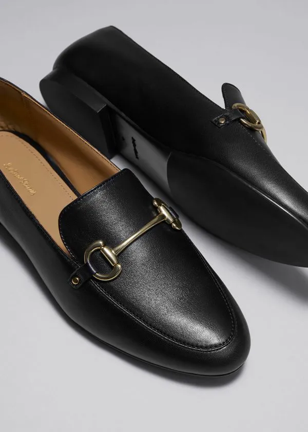 and Other Stories Equestrian Buckle Loafers Black Women Loafers