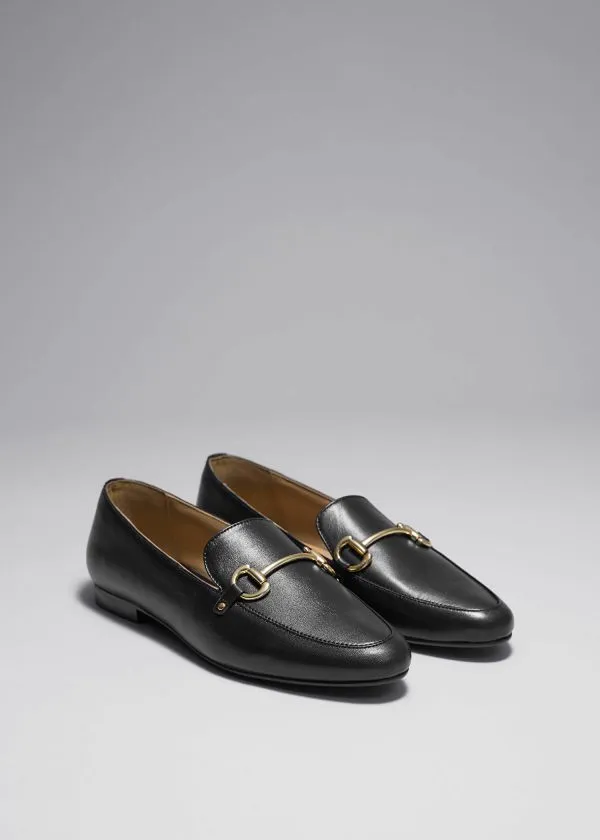 and Other Stories Equestrian Buckle Loafers Black Women Loafers