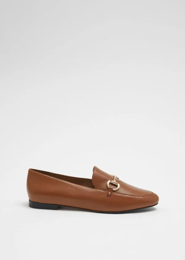 and Other Stories Equestrian Buckle Loafers Brown Women Loafers