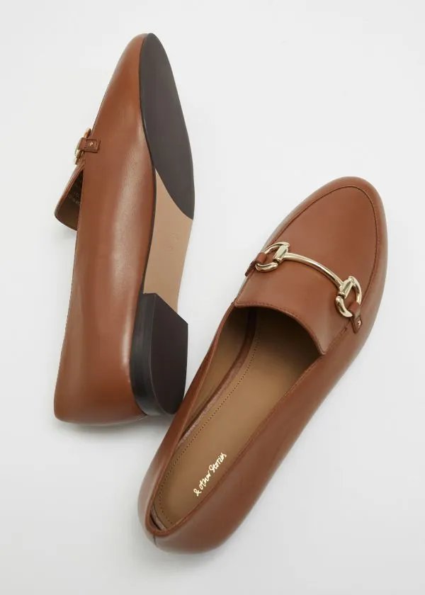 and Other Stories Equestrian Buckle Loafers Brown Women Loafers