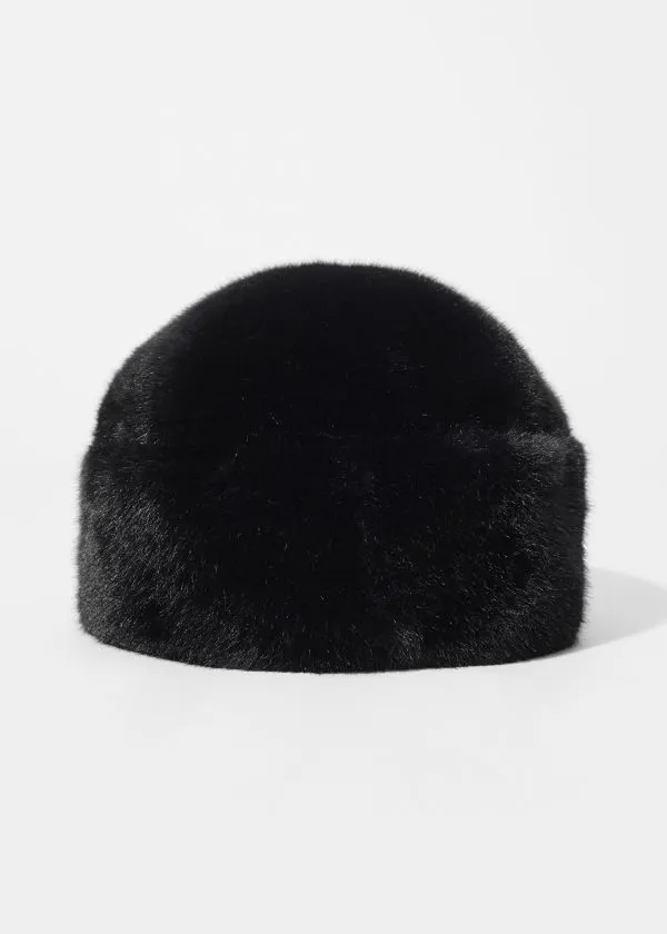 and Other Stories Faux Fur Hat Black Women Headwear