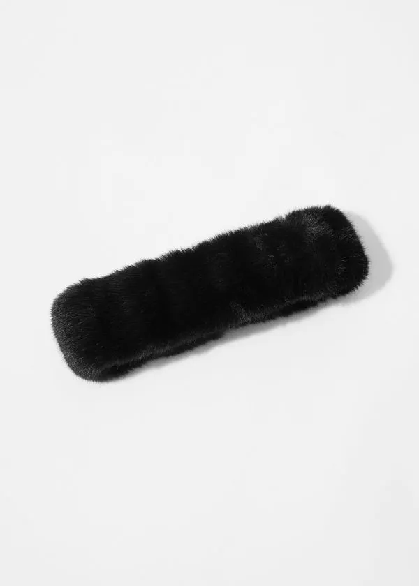 and Other Stories Faux Fur Headband Black Women Headwear