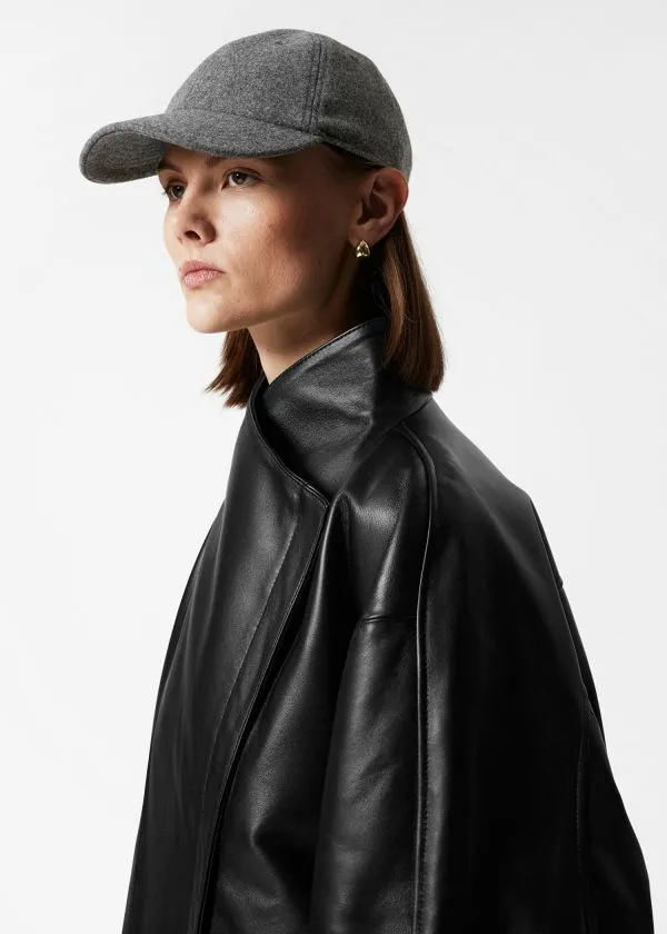 and Other Stories Felt Baseball Cap Grey Women Headwear and Other Stories Felt Baseball Cap Grey Women Headwear