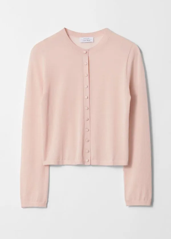 and Other Stories Fine Knitted Cardigan Pink Women Knitwear