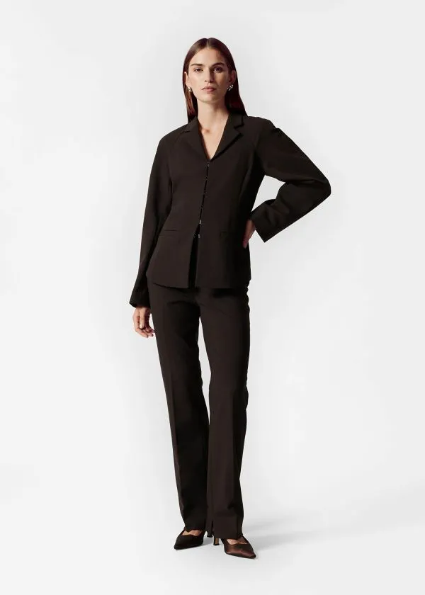 and Other Stories Fitted Blazer Dark Brown Women Blazers and Waistcoats