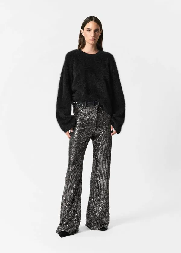 and Other Stories Flared Sequin Trousers Grey Women Sets and Suits