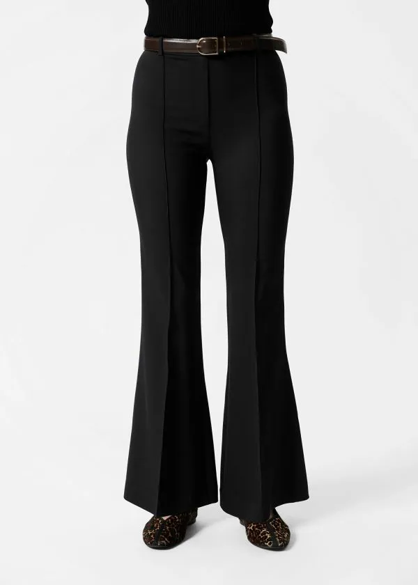 and Other Stories Flared Trousers Black Women Trousers