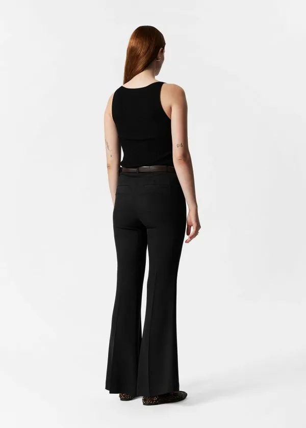 and Other Stories Flared Trousers Black Women Trousers
