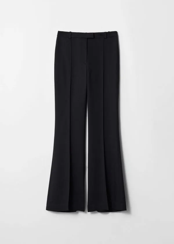 and Other Stories Flared Trousers Black Women Trousers