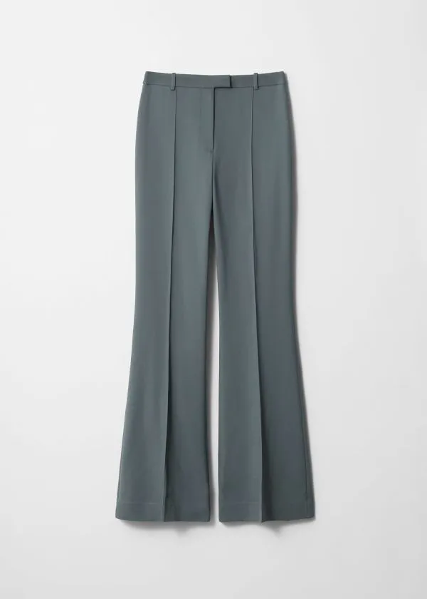 and Other Stories Flared Trousers Dark Grey Women Trousers