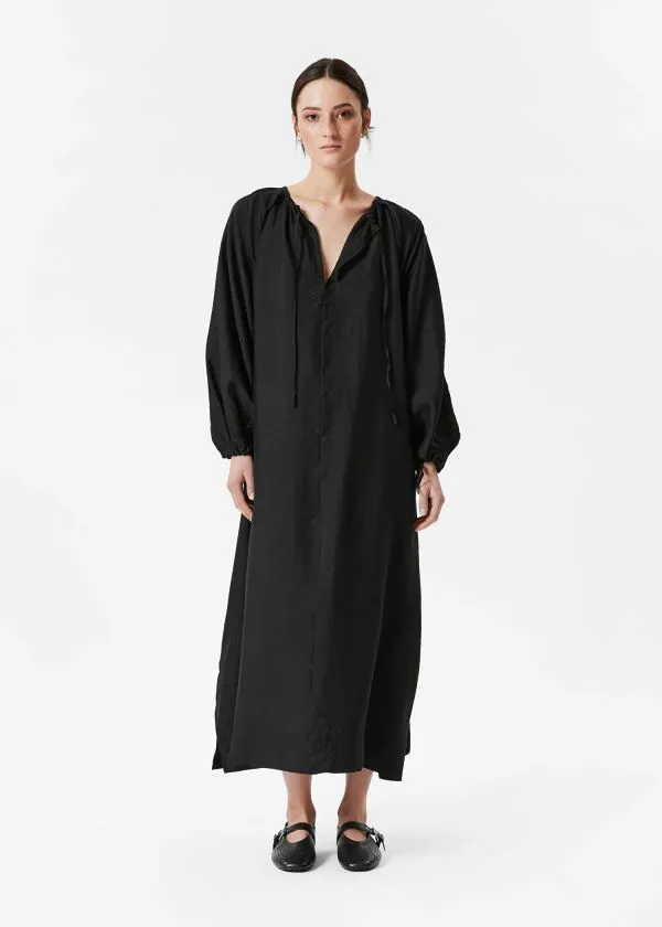 and Other Stories Floaty Oversized Midi Dress Black Women Dresses