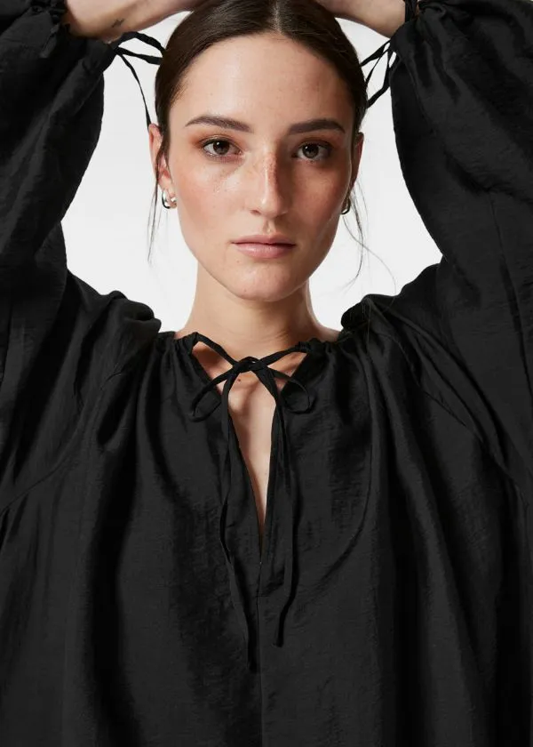 and Other Stories Floaty Oversized Midi Dress Black Women Dresses