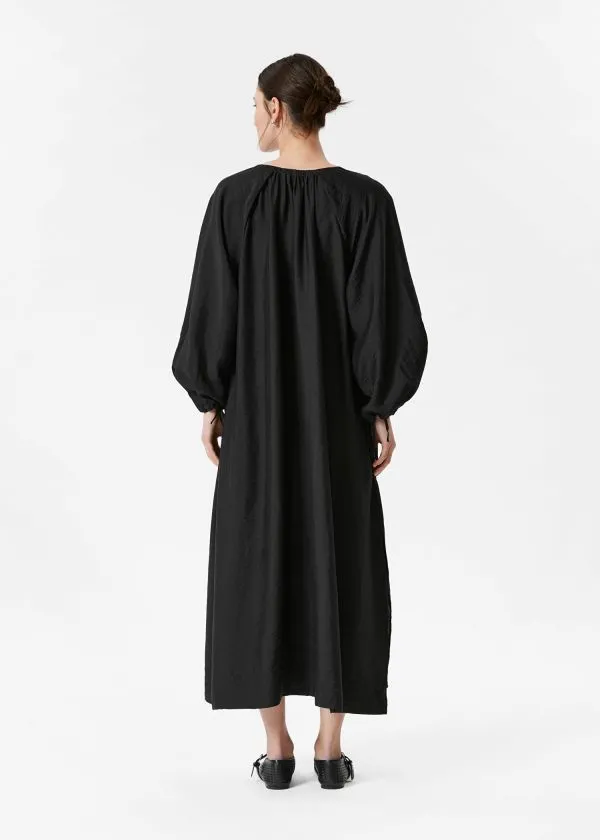 and Other Stories Floaty Oversized Midi Dress Black Women Dresses