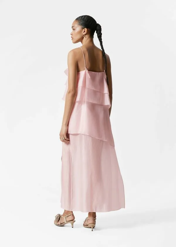 and Other Stories FloralAppliqu Maxi Dress Light Pink Women Dresses