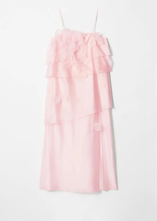 and Other Stories FloralAppliqu Maxi Dress Light Pink Women Dresses