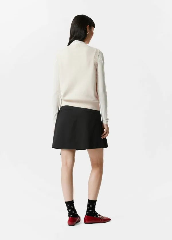 and Other Stories FloralAppliqu Sweater Vest Cream Women Knitwear