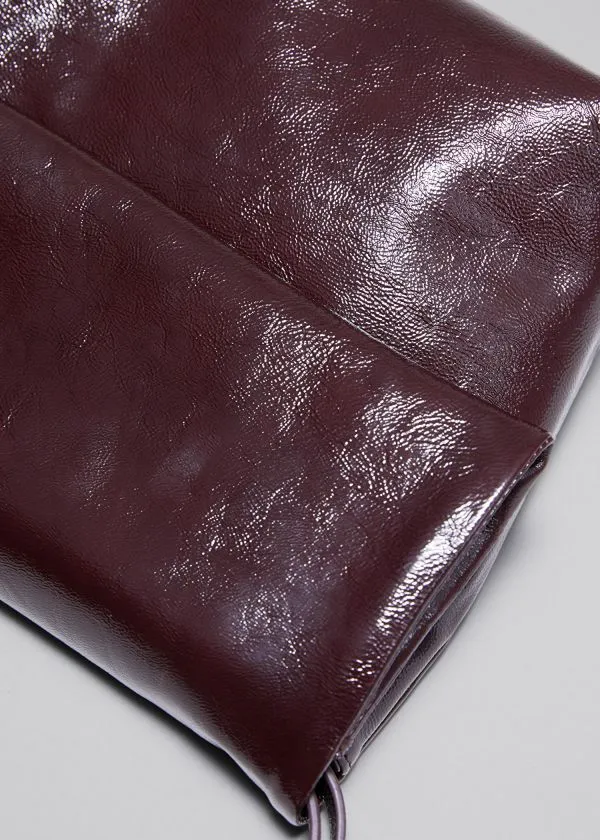 and Other Stories Folded Clutch Burgundy Women Shoulder Bags