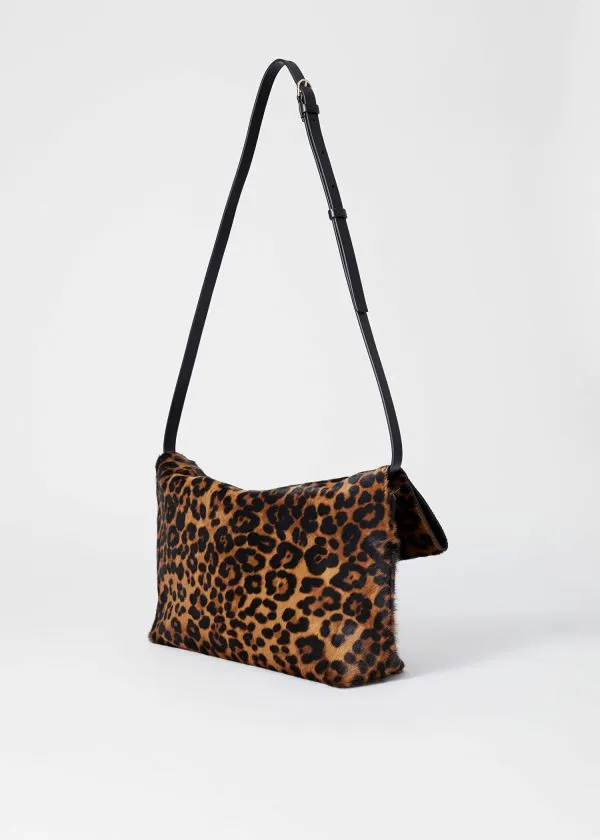 and Other Stories Folded LeopardPrint Clutch Leopard Women Shoulder Bags